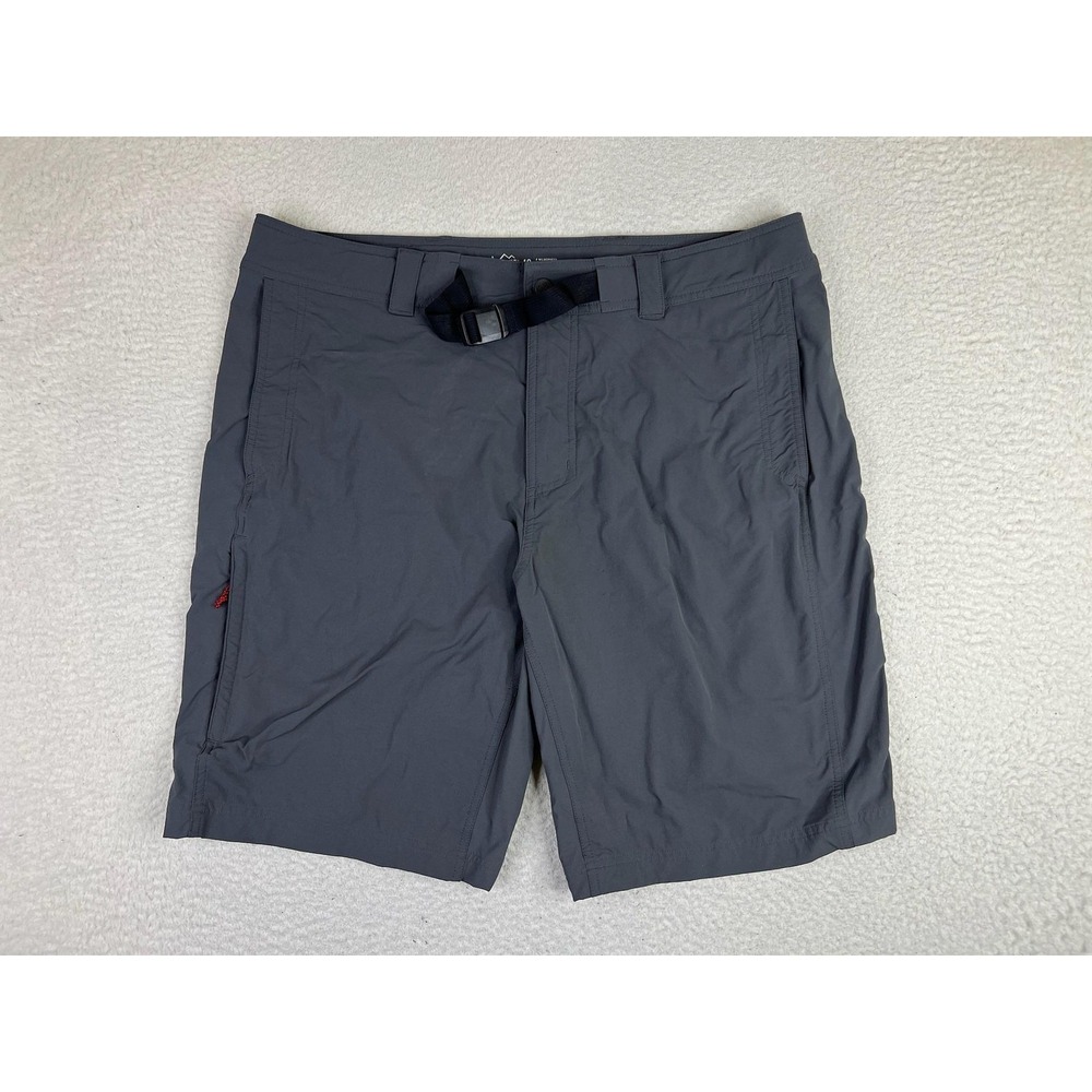 REI Co-op Shorts Mens 40 Gray Hiking 11 Inch Inseam Belted Quick Dry Stretch